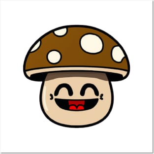 Happy mushroom Posters and Art